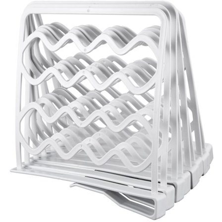 -Skillevegg og skillevegg for trehyller, kjøkkenskap og bokhylle, skapinnredning Klærseparasjon- 8 pakker hvite