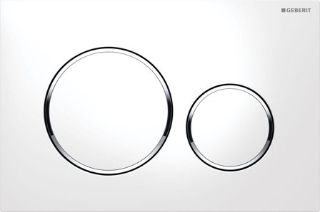 Geberit Sigma 20 Betjeningsplade dobbelt flush Hvid/krom, Badeværelse
