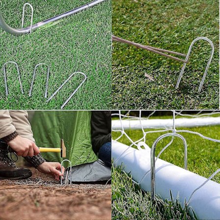 Trampoliner Vind Stakes Heavy Duty U Type Skarpe Ender Sikkerhets Jordanker Galvanisert Stål For Fotballmål, Campingtelt Og Store Hagedekorasjoner