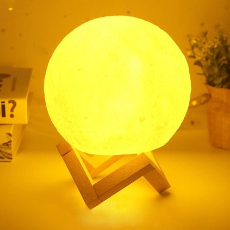 3D Månelampe LED Natlys 18CM 18CM