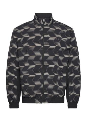 Chevron Stripe Shell Jkt Sweat-shirt Genser Svart Fred Perry*Betinget Tilbud