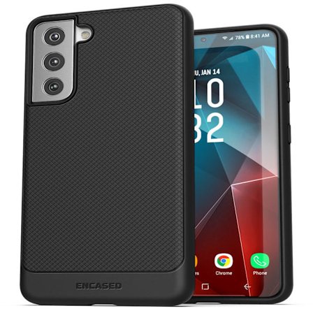 Inkapslat Samsung Galaxy S21 Plus case (tunn pansar) Smalt cover med flexibelt grepp (svart)