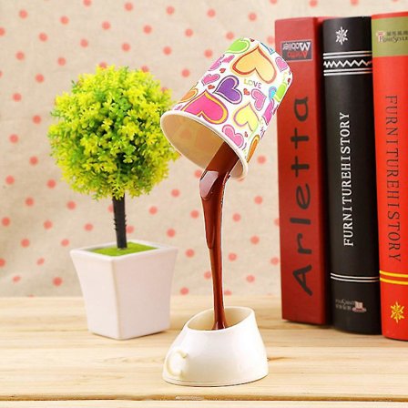 Unik USB-drevet kaffekopp-lampe LED DIY bord nattlys