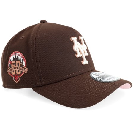 New Era - MLB Bruin adjustable Cap - Hatstore Exclusive x New York Mets 9FORTY 50 Anniversary Chocolate A-frame Adjustable @ Hatstore