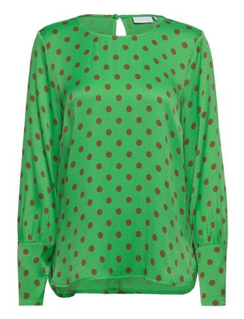 Shirt With Wide Sleeves In Dot Prin Bluse Langærmet Multi/mønstret Coster Copenhagen
