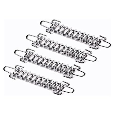 4 Stk. Skyggesejl Fjeder, Skyggesejl Strammer Fjeder, Telt Strammer Fjeder, Stål Fjeder Rebspænde til Telt