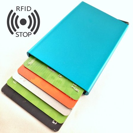 Smart korthållare skjuter Fram 5 kort - RFID Säker