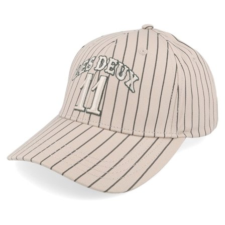 Les Deux - Bege adjustable Boné - Blake W Pinstripe Baseball Cap Dark Sand Adjustable @ Hatstore