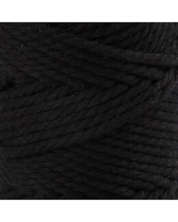 Makramégarn 4 mm Schwarz