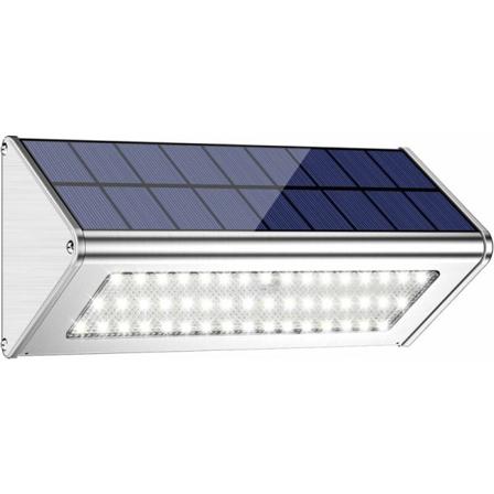 Aurinkoenergialla toimiva ulkovalo 3000 lumenia 48LED 4500mAh, alumiiniseoskuorella, IP65 vedenpitävä ulkovalo, tutka-liiketunnistus, aurinkovalo 