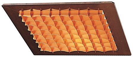 Westal Quattro II Takfotsarmatur 340 x 340 mm Kobber, Belysning