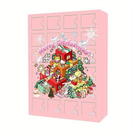 2024 Uusi Sanrio KT-kissan joulukalenteri yllätyslaatikko Sanrio 24kpl joulupäivän sokkolaatikko