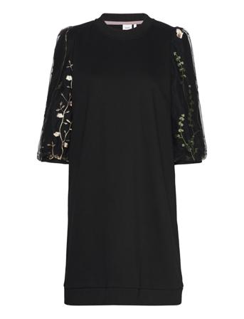Nujuno Sweat Dress Lyhyt Mekko Musta Nümph