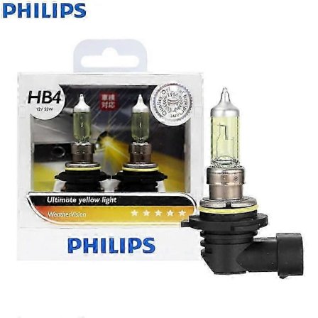 WeatherVision HB4 9006 2900K Keltainen Auton Ajovalopolttimot Halogeenisumuvalot 12V 55W 9006WVS2, Pari