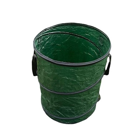 Kokoontaitettava kasvilaukku kahvoilla, 46x46x60cm, vihreä, kiinteä