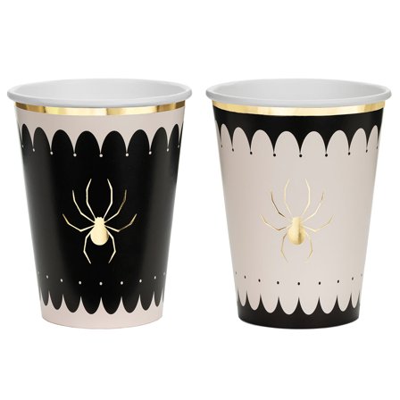 Pappersmuggar Guldiga Spindlar 6-pack