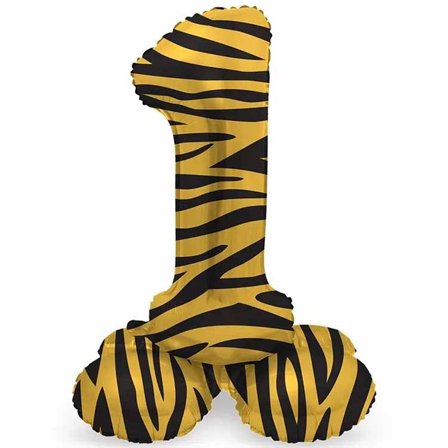 Sifferballong stående Tiger Chic 41 cm "0-9" Siffra 1