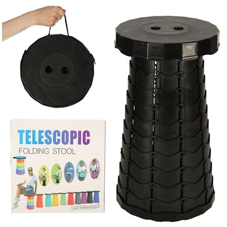 Foldestol foldbar skammel stol sort