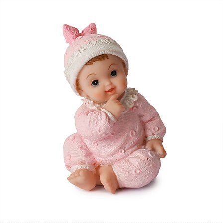 CACAS Baby Sittende Rosa 8cm