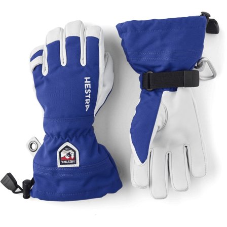 Hestra Army Leather Heli Ski Junior Children ski gloves Blue 3