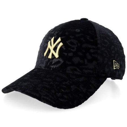 New Era - MLB Svart adjustable Keps - New York Yankees Womens Leo Velour 9FORTY Black Adjustable @ Hatstore