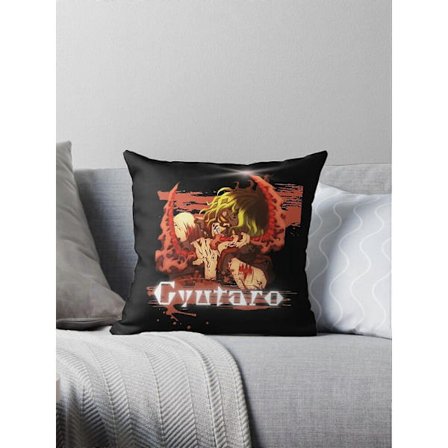 ANGO Gyutaro Demon Slayer Anime Design Pynteputetrekk Putetrekk Sofapute 40x40 cm Tosidig[D]