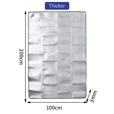 Vedenpitävä maamatto Camping kaksipuolinen alumiinifolio Outdo