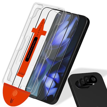 2-PACK Google Pixel 9A Näytönsuoja & 2-PACK linssinsuoja - Karkaistu Lasi | [Automaattinen Asennus] - Kuplaton