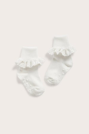 Newbie | Sokker med volang | Offwhite