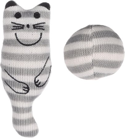 Katteleke Katt med Ball - Grå
