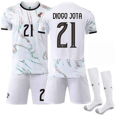 2025-2026 Portugal Hemma Borta Fotbollströja med Strumpor No.21 Diogo JOTA
