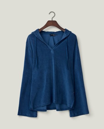 Lexington Surfer-Kapuzenshirt aus Bio-Baumwollfrottee, dunkelblau