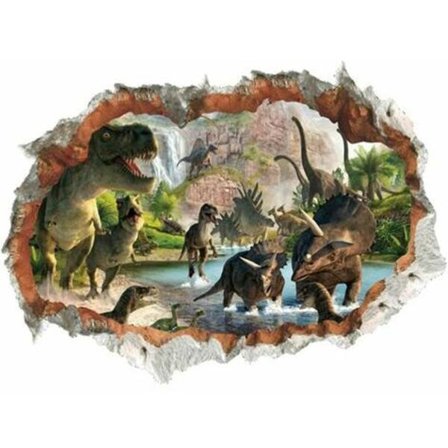 3D Dinosaurie Väggdekal, Barn Dinosaurie Pojke Väggdekaler, 3D Dinosaurie Poster, Dinosaurie Poster, 3D Väggdekaler Barnrum