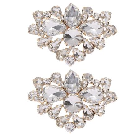2pcs Shoe Clip Shiny Decorative Clips Charm Buckle