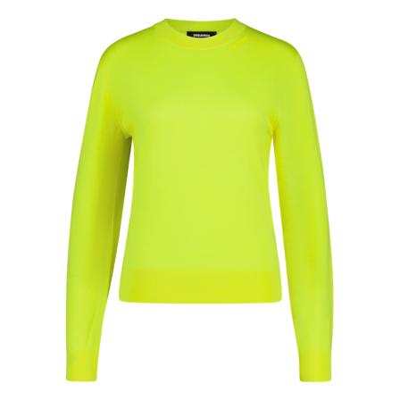 Dsquared2, Round-neck Knitwear Geel, Heren, Maat:L