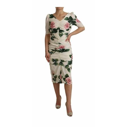Dolce & Gabbana, Midi Dresses Biały, Kobieta, Rozmiar: S