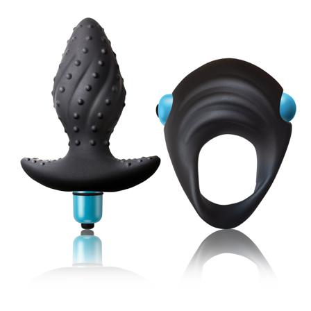 IBEX - Sæt med Penisring og Anal plug - Vuxen.dk - Dobbelt penetrering, sexstilling, fingervibrator, strapon, sexgynger, sexmøbler & tøj.