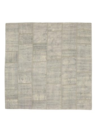 Noué À La Main Patchwork Tapis 200X200 De Laine Jaune Foncé/Jaune