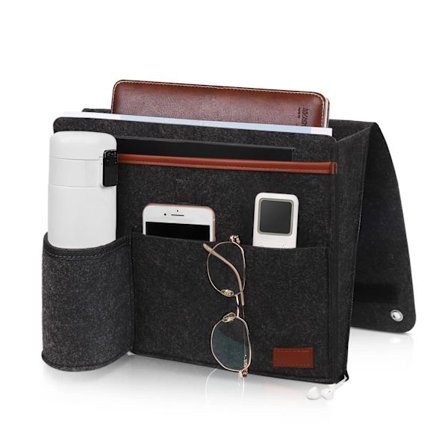 Sängyn vieressä roikkuva tasku, sängyn järjestäjä, lasten yöpöytä, roikkuva järjestäjä, yöpöydän säilytystasku 5 taskulla