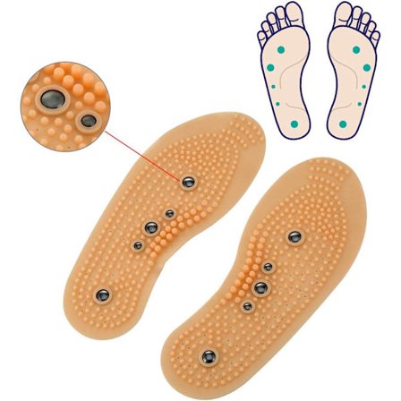2 Par Magnetiska Terapi Sulor Andningsbara Massage Sulor för