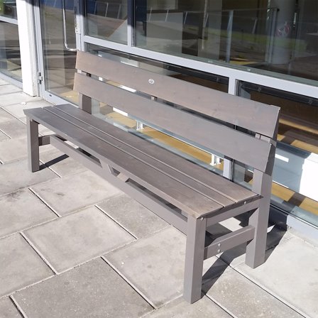 Eden Wood Viking EW 0285-7 Trädgårdsbänk 190 cm, med ryggstöd, Utemöbler