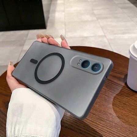 Kompatibel med OnePlus Nord CE4 Lite 5G Magnetisk Etui Kompatibel med MagSafe Frosted PC Telefon Etui med Kamerabeskyttelse - WELLNGS