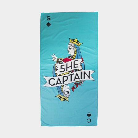 Serviette de bain She Captain, 70 x 140 cm, turquoise
