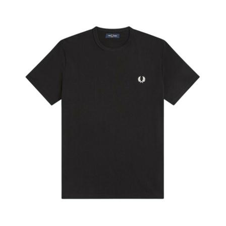 Fred Perry, Tee Czarny, Mężczyzna, Rozmiar: XL