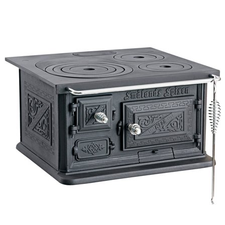 Josef davidssons Smålandsspisen 28 brændekomfur, bagudgang - Sort | KitchenOne