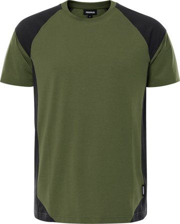 Fristads Herr Green heavy T-shirt 7046 GTM, Militärgrön/Svart
