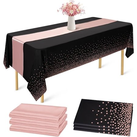 6 st Rose Guld Engångsbordlöpare Bordsduk Vattentät