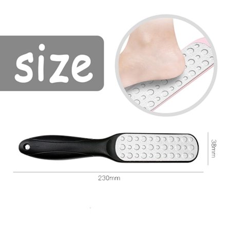 Fotfil, dobbeltsidig hårfjerner for føtter, rustfritt stål