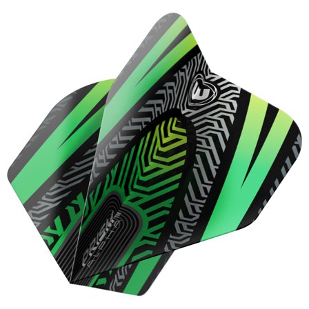Winmau Flights Dart Flights Standard Alpha Prism Green Black 9 pieces Translucent Design Professional Player Set