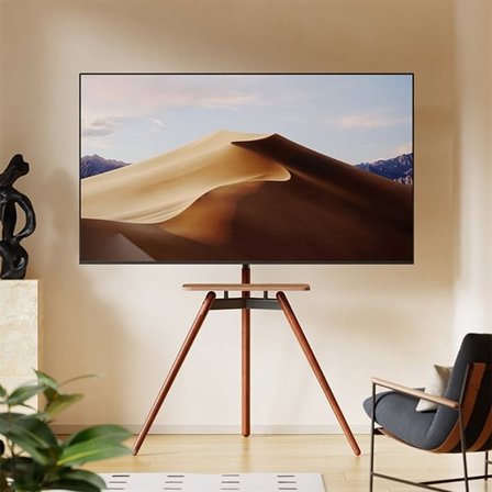 Justerbart gulvstående tv-beslag med træben til 32-75"